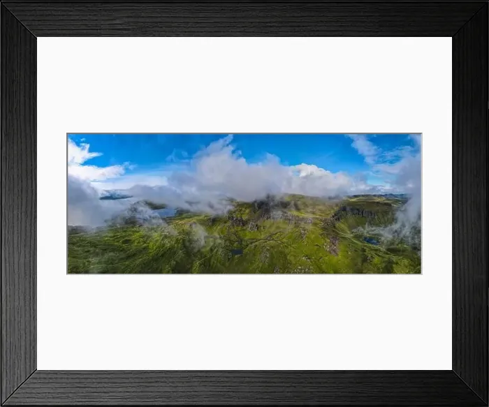 Framed Print : Aerial panoramic view of the scotish highlands Isle of Skye in northern Scotland Hebrides Islands Framed Print : Aerial panoramic view of the scotish highlands Isle of Skye in northern Scotland Hebrides Islands