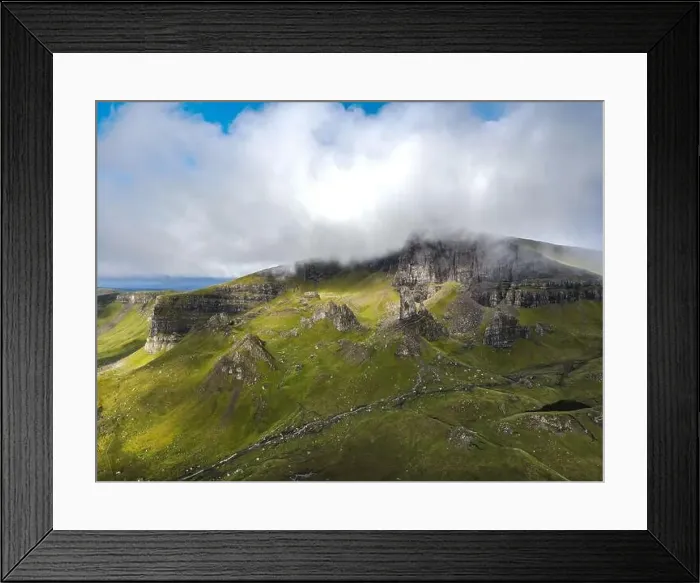 Framed Print : Aerial panoramic view of the scotish highlands Isle of Skye in northern Scotland Hebrides Islands Framed Print : Aerial panoramic view of the scotish highlands Isle of Skye in northern Scotland Hebrides Islands