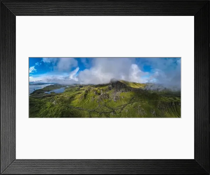 Framed Print : Aerial panoramic view of the scotish highlands Isle of Skye in northern Scotland Hebrides Islands Framed Print : Aerial panoramic view of the scotish highlands Isle of Skye in northern Scotland Hebrides Islands