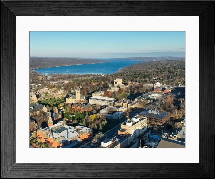 Framed Print : 11-19-2022, Early morning aerial autumn image of the area surrounding the City of Ithaca, NY, USA Framed Print : 11-19-2022, Early morning aerial autumn image of the area surrounding the City of Ithaca, NY, USA