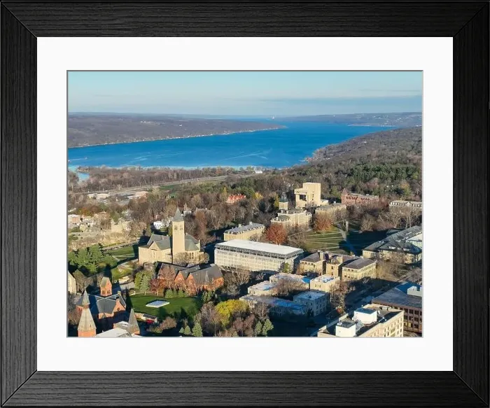 Framed Print : 11-19-2022, Early morning aerial autumn image of the area surrounding the City of Ithaca, NY, USA Framed Print : 11-19-2022, Early morning aerial autumn image of the area surrounding the City of Ithaca, NY, USA