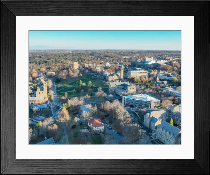 Framed Print : 11-19-2022, Early morning aerial autumn image of the area surrounding the City of Ithaca, NY, USA Framed Print : 11-19-2022, Early morning aerial autumn image of the area surrounding the City of Ithaca, NY, USA