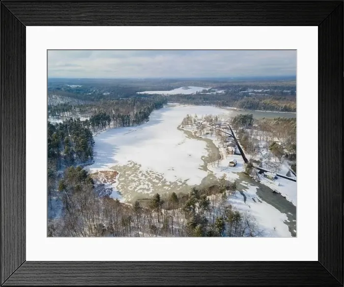 Framed Print : Tyngsborough historic town center and Flint Pond aerial view in spring in Tyngsborough, Massachusetts MA, USA Framed Print : Tyngsborough historic town center and Flint Pond aerial view in spring in Tyngsborough, Massachusetts MA, USA