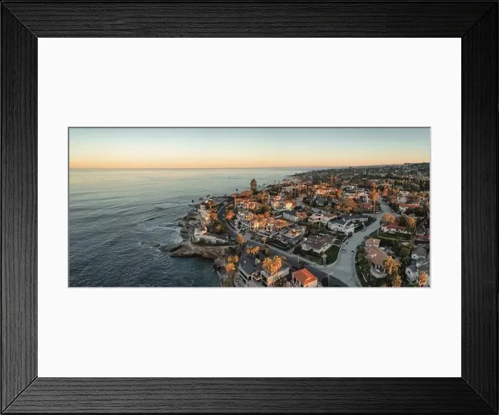 Framed Print : Sunrise over La Jolla, California. Drone shot Framed Print : Sunrise over La Jolla, California. Drone shot