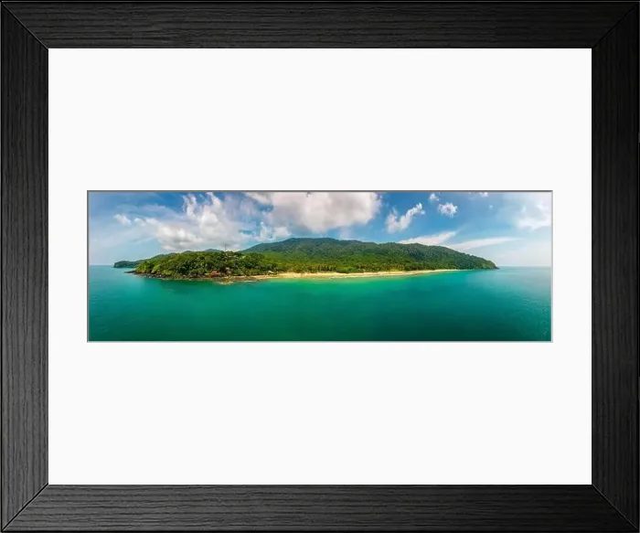 Framed Print : Aerial drone view of tropical beach at Ko Lanta island
