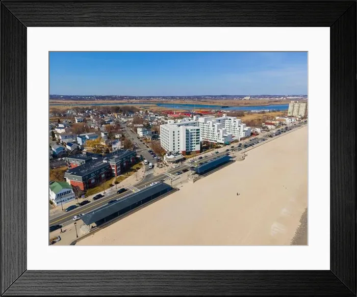 Framed Print : Revere Beach aerial view and historic coastal area in spring in city of Revere near Boston, Massachusetts MA, USA Framed Print : Revere Beach aerial view and historic coastal area in spring in city of Revere near Boston, Massachusetts MA, USA