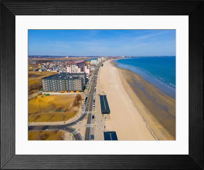 Framed Print : Revere Beach aerial view and historic coastal area in spring in city of Revere near Boston, Massachusetts MA, USA Framed Print : Revere Beach aerial view and historic coastal area in spring in city of Revere near Boston, Massachusetts MA, USA