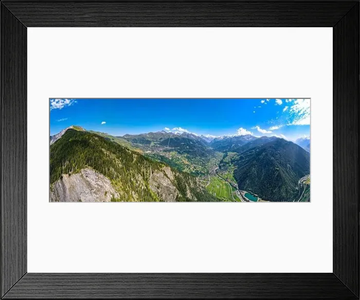 Framed Print : Aerial panoramic view of the Swiss Alps near Verbier in Switzerland Framed Print : Aerial panoramic view of the Swiss Alps near Verbier in Switzerland
