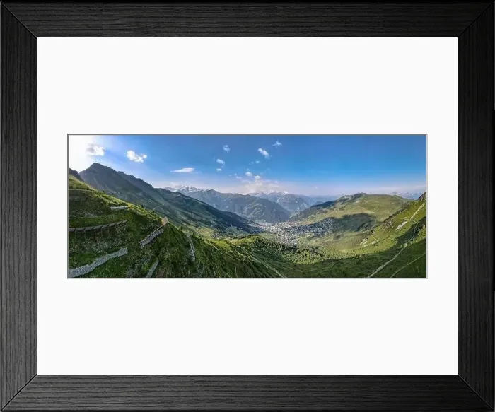 Framed Print : Aerial panoramic view of the Swiss Alps near Verbier in Switzerland Framed Print : Aerial panoramic view of the Swiss Alps near Verbier in Switzerland