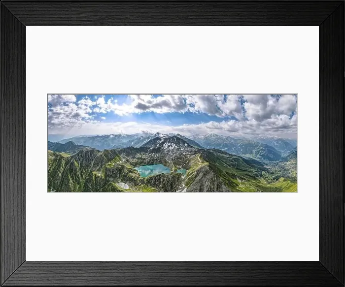 Framed Print : Aerial panoramic view of the Swiss Alps near Verbier in Switzerland Framed Print : Aerial panoramic view of the Swiss Alps near Verbier in Switzerland