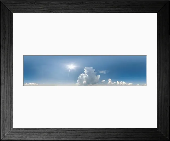 Framed Print : blue sky with beautiful clouds as seamless hdri 360 panorama view with zenith in spherical equirectangular format for Framed Print : blue sky with beautiful clouds as seamless hdri 360 panorama view with zenith in spherical equirectangular format for