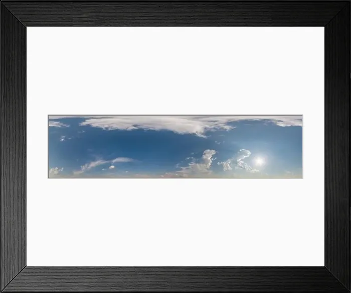 Framed Print : blue sky with beautiful clouds as seamless hdri 360 panorama view with zenith in spherical equirectangular format for Framed Print : blue sky with beautiful clouds as seamless hdri 360 panorama view with zenith in spherical equirectangular format for
