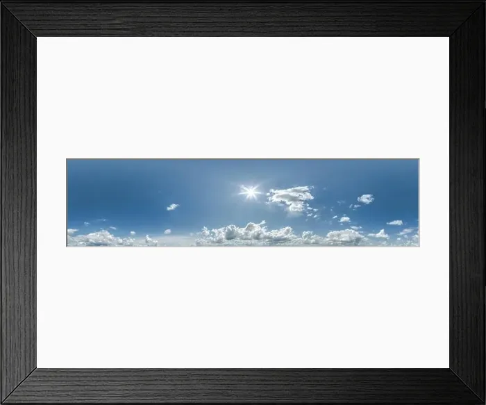 Framed Print : blue sky with beautiful clouds as seamless hdri 360 panorama view with zenith in spherical equirectangular format for Framed Print : blue sky with beautiful clouds as seamless hdri 360 panorama view with zenith in spherical equirectangular format for