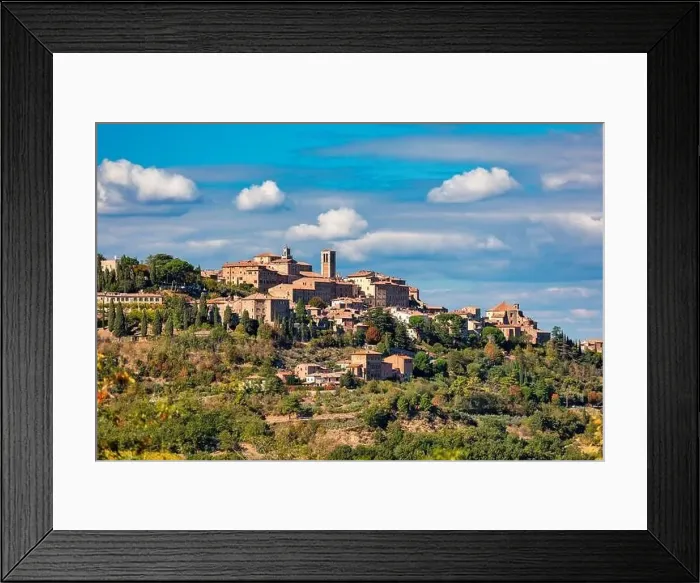 Framed Print : Village of Montepulciano with wonderful architecture and houses Framed Print : Village of Montepulciano with wonderful architecture and houses