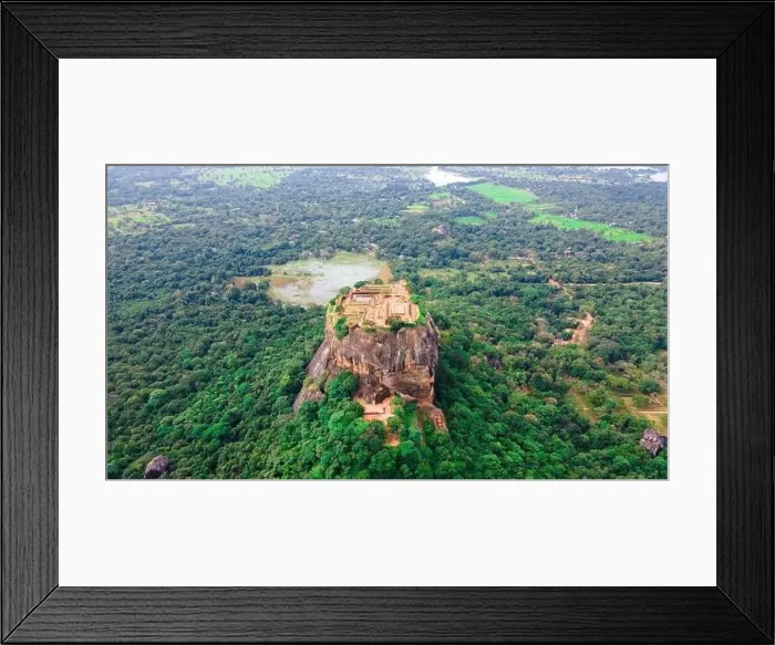 Framed Print : Aerial View of Sri Lanka's Famous Sigiriya Rock and Pidurangala Framed Print : Aerial View of Sri Lanka's Famous Sigiriya Rock and Pidurangala