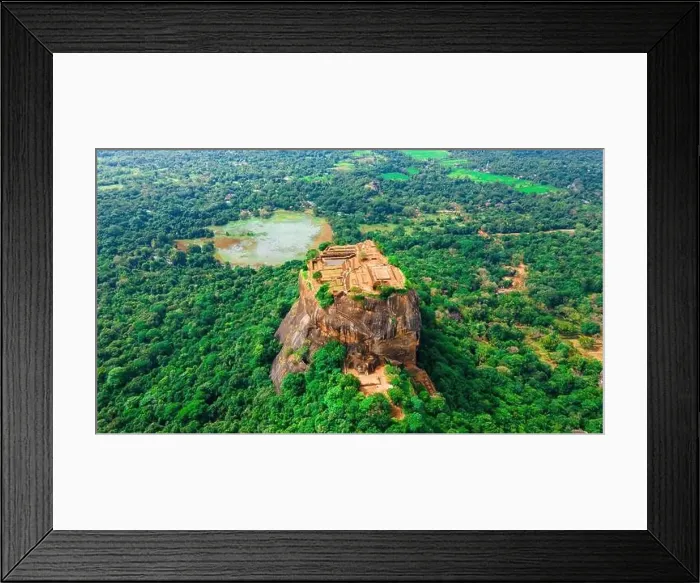 Framed Print : Aerial View of Sri Lanka's Famous Sigiriya Rock and Pidurangala Framed Print : Aerial View of Sri Lanka's Famous Sigiriya Rock and Pidurangala