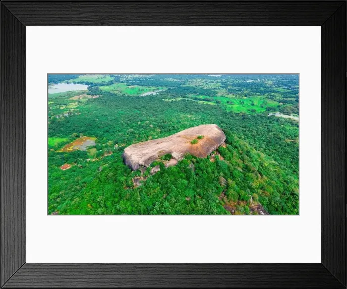 Framed Print : Aerial View of Sri Lanka's Famous Sigiriya Rock and Pidurangala Framed Print : Aerial View of Sri Lanka's Famous Sigiriya Rock and Pidurangala