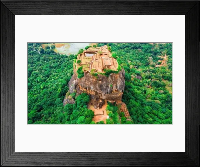 Framed Print : Aerial View of Sri Lanka's Famous Sigiriya Rock and Pidurangala Framed Print : Aerial View of Sri Lanka's Famous Sigiriya Rock and Pidurangala