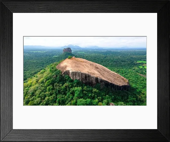 Framed Print : Aerial View of Sri Lanka's Famous Sigiriya Rock and Pidurangala Framed Print : Aerial View of Sri Lanka's Famous Sigiriya Rock and Pidurangala