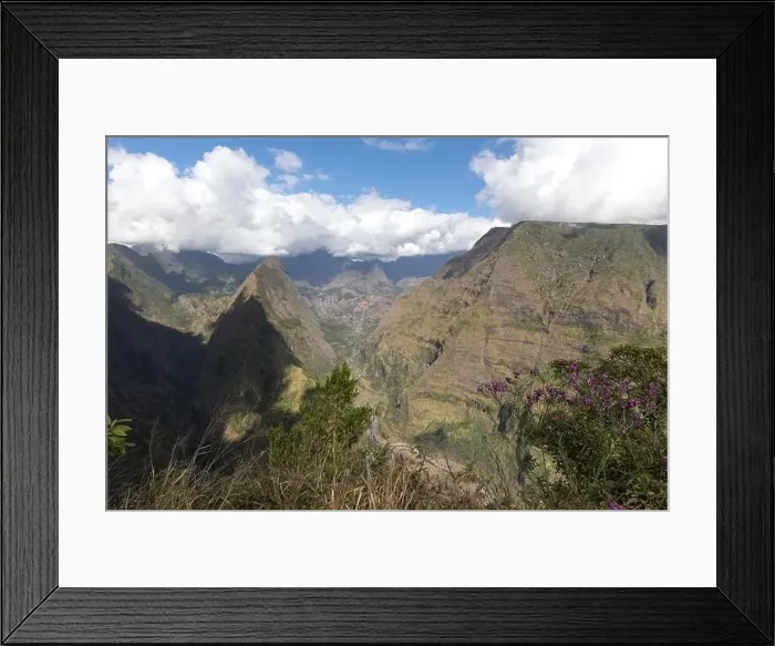 Framed Print : View of Cirque de Mafate in La Reunion, France Framed Print : View of Cirque de Mafate in La Reunion, France