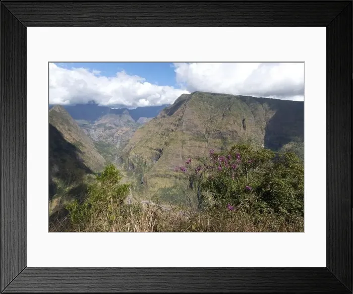 Framed Print : View of Cirque de Mafate in La Reunion, France Framed Print : View of Cirque de Mafate in La Reunion, France