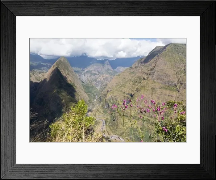 Framed Print : View of Cirque de Mafate in La Reunion, France Framed Print : View of Cirque de Mafate in La Reunion, France