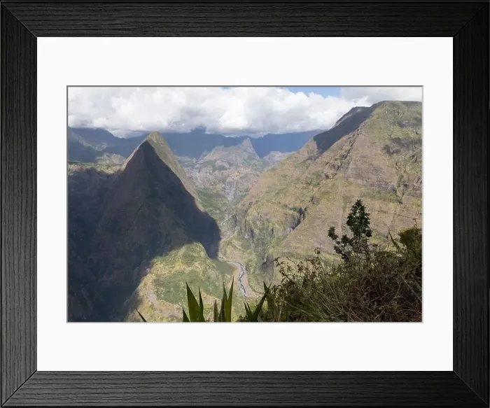 Framed Print : View of Cirque de Mafate in La Reunion, France Framed Print : View of Cirque de Mafate in La Reunion, France