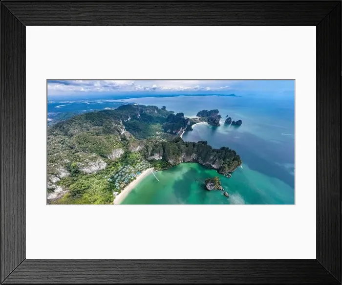Framed Print : Aerial view of Phra nang Cave or princess Cave Beach in Krabi, Thailand. High quality photo Framed Print : Aerial view of Phra nang Cave or princess Cave Beach in Krabi, Thailand. High quality photo