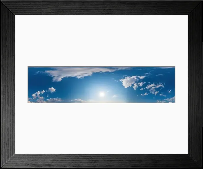 Framed Print : Blue sky panorama with Cirrus clouds Framed Print : Blue sky panorama with Cirrus clouds