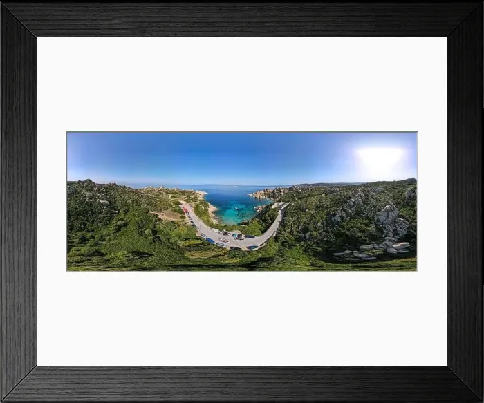 Framed Print : Drone view at Cala Spinosa near Santa Teresa di Gallura on Sardinia in Italy Framed Print : Drone view at Cala Spinosa near Santa Teresa di Gallura on Sardinia in Italy