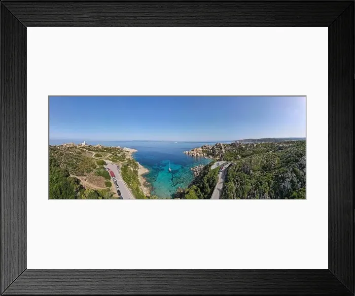 Framed Print : Drone view at Cala Spinosa near Santa Teresa di Gallura on Sardinia in Italy Framed Print : Drone view at Cala Spinosa near Santa Teresa di Gallura on Sardinia in Italy