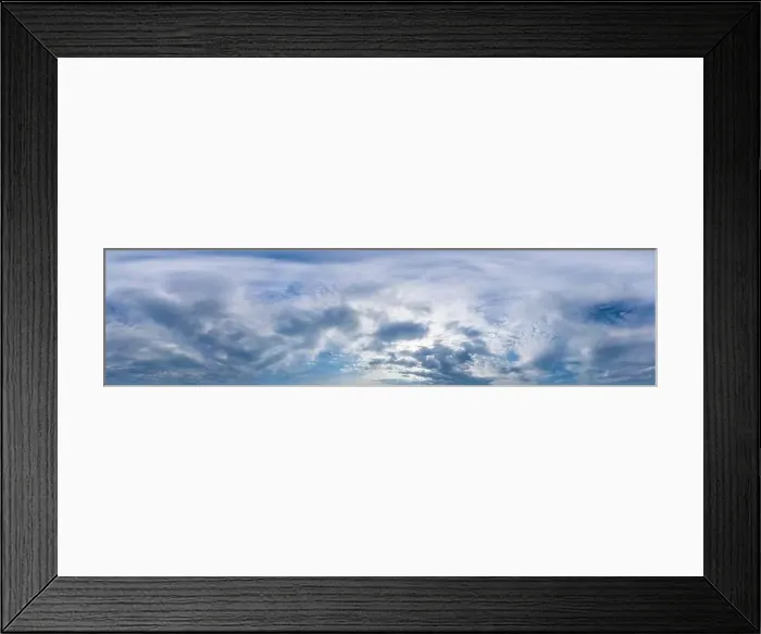 Framed Print : Overcast sky panorama on rainy day with Nimbostratus clouds in seamless spherical equirectangular format Framed Print : Overcast sky panorama on rainy day with Nimbostratus clouds in seamless spherical equirectangular format