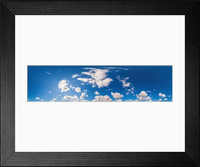 Framed Print : Blue sky panorama with Cirrus clouds