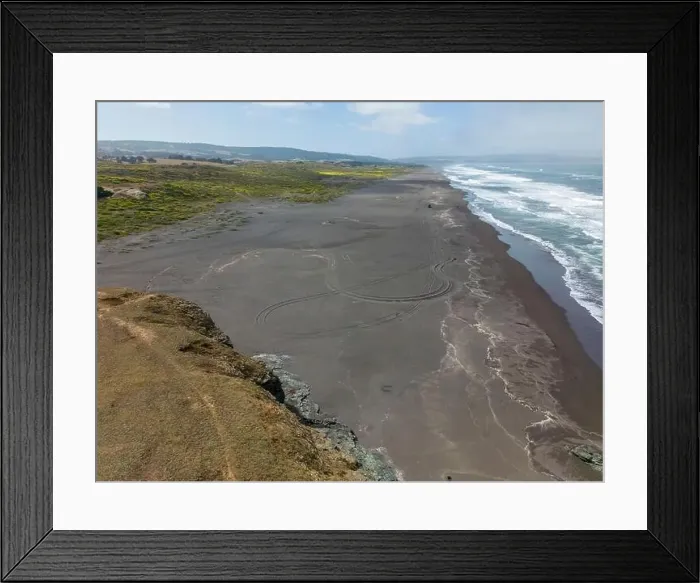 Framed Print : Aerial shot of a beach and the pacific ocean at Pichilemu, Chile Framed Print : Aerial shot of a beach and the pacific ocean at Pichilemu, Chile