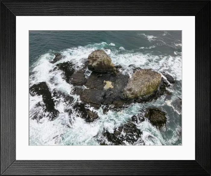 Framed Print : Aerial shot of the scenic birds rock at Punta de Lobos at Pichilemu, Chile Framed Print : Aerial shot of the scenic birds rock at Punta de Lobos at Pichilemu, Chile