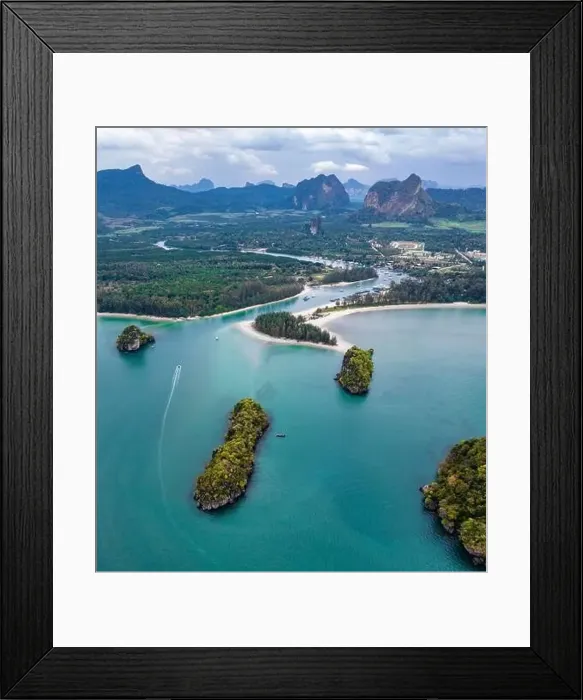 Framed Print : Aerial view of Hat Noppharat Thara Mu Ko Phi Phi National Park, Ao Nang, Krabi, Thailand Framed Print : Aerial view of Hat Noppharat Thara Mu Ko Phi Phi National Park, Ao Nang, Krabi, Thailand