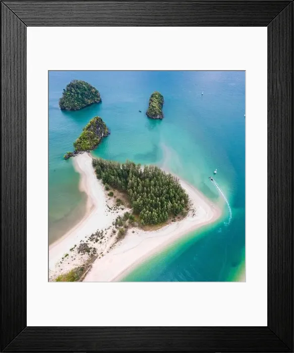 Framed Print : Aerial view of Hat Noppharat Thara Mu Ko Phi Phi National Park, Ao Nang, Krabi, Thailand Framed Print : Aerial view of Hat Noppharat Thara Mu Ko Phi Phi National Park, Ao Nang, Krabi, Thailand
