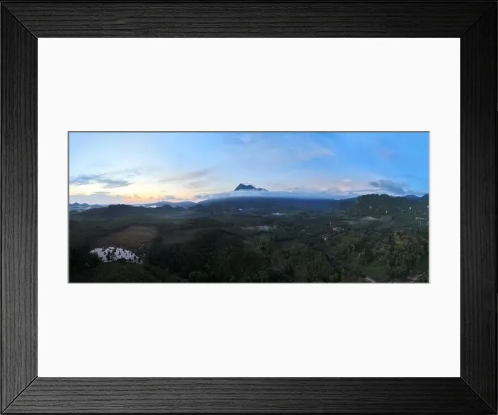 Framed Print : Aerial view drone shot of panorama abundant rainforest landscape nature mountains view Framed Print : Aerial view drone shot of panorama abundant rainforest landscape nature mountains view