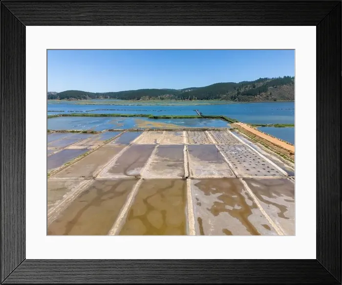 Framed Print : Aerial shot of Salinas de Cáhuil and Laguna Cáhuil (Pichilemu) - Chile Framed Print : Aerial shot of Salinas de Cáhuil and Laguna Cáhuil (Pichilemu) - Chile