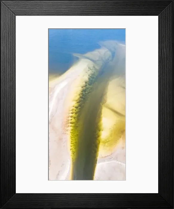 Framed Print : Aerial view of sand banks at Yong Ling Beach, Hat Yong Ling And Hat San, in Trang, Thailand Framed Print : Aerial view of sand banks at Yong Ling Beach, Hat Yong Ling And Hat San, in Trang, Thailand