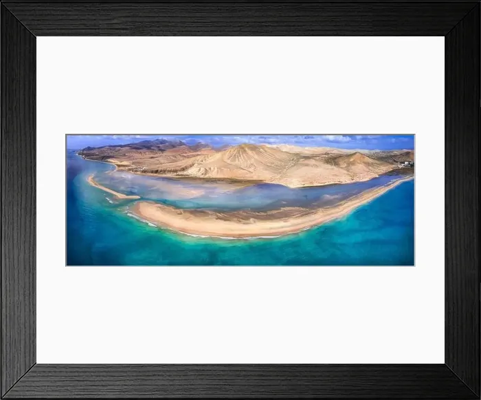 Framed Print : Fuerteventura sea sceney aerial drone view Framed Print : Fuerteventura sea sceney aerial drone view