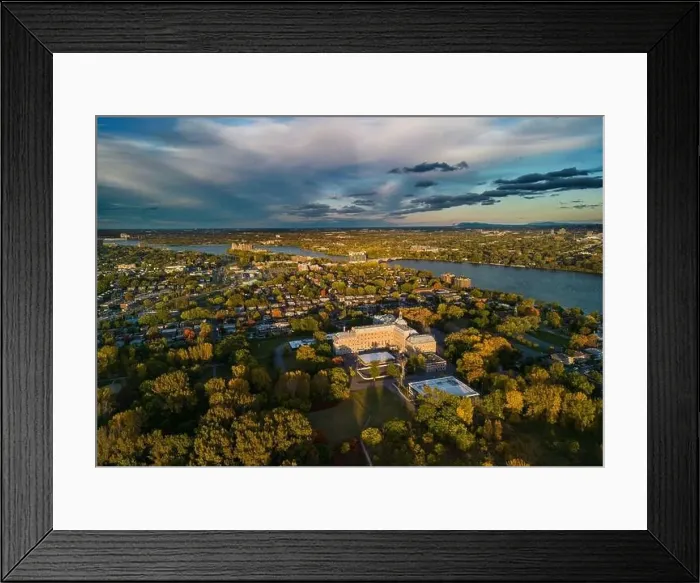 Framed Print : Aerial view of Laval city in Quebec, Canada Framed Print : Aerial view of Laval city in Quebec, Canada