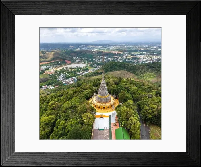 Framed Print : Phra Maha Chedi Tripob Trimongkol steel pagoda in Hat Yai, Songkhla, Thailand Framed Print : Phra Maha Chedi Tripob Trimongkol steel pagoda in Hat Yai, Songkhla, Thailand