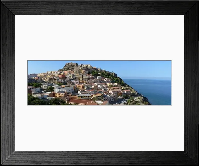 Framed Print : View at the village of Castelsardo on Sardinia in Italy Framed Print : View at the village of Castelsardo on Sardinia in Italy