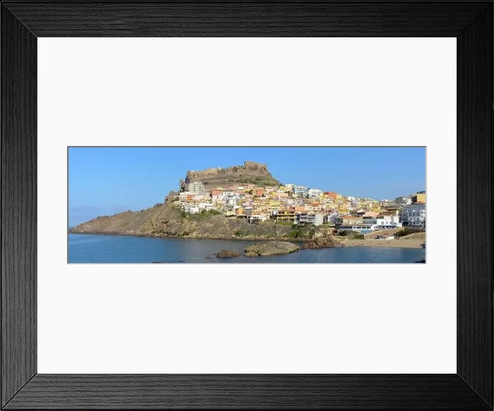 Framed Print : View at the village of Castelsardo on Sardinia in Italy Framed Print : View at the village of Castelsardo on Sardinia in Italy