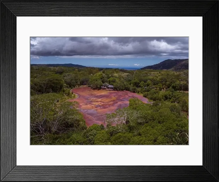 Framed Print : Chamarel Seven Colored Earth Geopark in Riviere noire district Framed Print : Chamarel Seven Colored Earth Geopark in Riviere noire district
