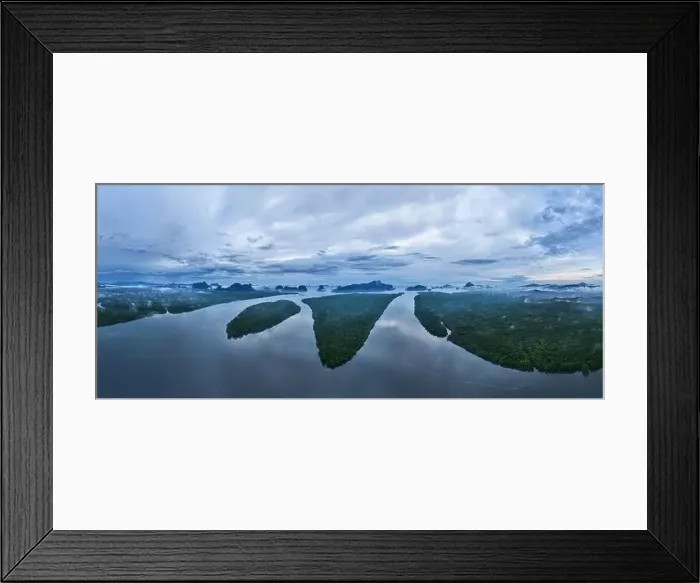 Framed Print : Aerial view drone shot of panorama abundant rainforest mangrove forest trees landscape nature mountains view Framed Print : Aerial view drone shot of panorama abundant rainforest mangrove forest trees landscape nature mountains view