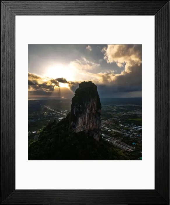 Framed Print : Khao Ok Thalu Khuha Sawan mountain in Phattalung, Thailand Framed Print : Khao Ok Thalu Khuha Sawan mountain in Phattalung, Thailand