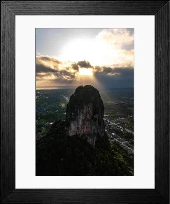 Framed Print : Khao Ok Thalu Khuha Sawan mountain in Phattalung, Thailand Framed Print : Khao Ok Thalu Khuha Sawan mountain in Phattalung, Thailand
