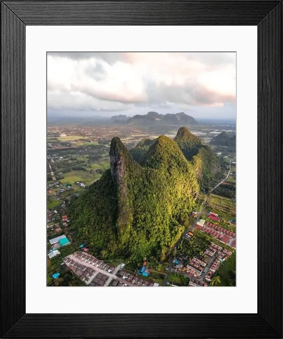 Framed Print : Khao Ok Thalu Khuha Sawan mountain in Phattalung, Thailand Framed Print : Khao Ok Thalu Khuha Sawan mountain in Phattalung, Thailand